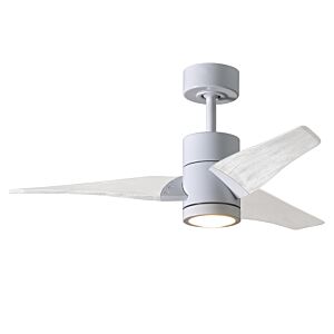 Super Janet 6-Speed DC 42" Ceiling Fan w/ Integrated Light Kit in White with Matte White blades