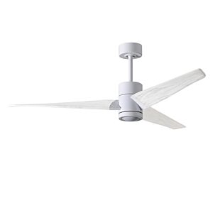 Super Janet 6-Speed DC 60" Ceiling Fan w/ Integrated Light Kit in White with Matte White blades