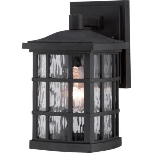 Stonington 1-Light Outdoor Wall Lantern in Mystic Black