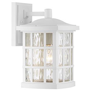 Quoizel Stonington 8 Inch Outdoor Wall Lantern in White Lustre