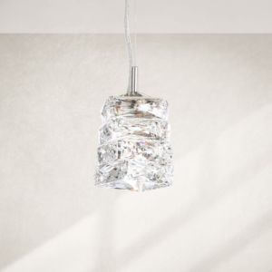 Schonbek Glissando Pendant in Stainless Steel with Clear Crystals From Swarovski Crystals