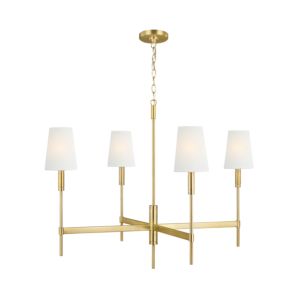 Beckham Classic 4 Light Chandelier in Burnished Brass by Thomas O'Brien