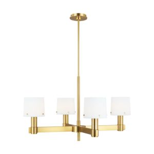 Palma 4 Light Chandelier in Burnished Brass by Thomas O'Brien