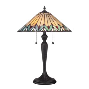 Pearson 2-Light Table Lamp in Bronze Patina