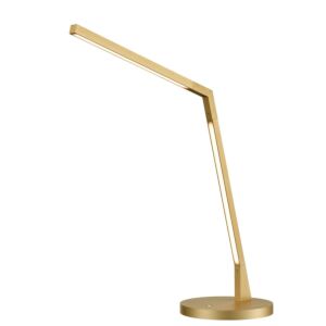 Miter LED Desk Lamp in Brushed Gold
