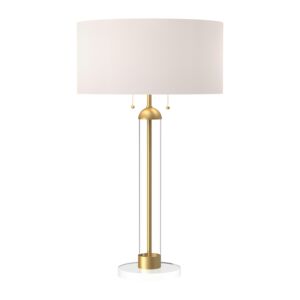 Sasha 2-Light Table Lamp in Brushed Gold
