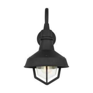 Hollis 1-Light Outdoor Wall Sconce in Textured Black