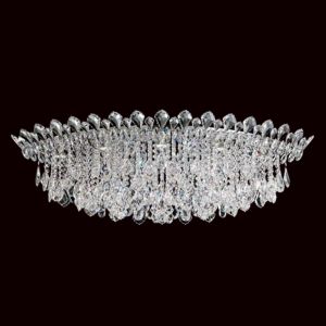 Trilliane Strands 8-Light Ceiling Light in Stainless Steel with Clear Heritage Crystals