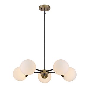 Trade Winds Marcia 5 Light Chandelier in English Bronze and Warm Brass