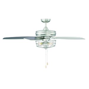 Trade Winds Lighting 3 Light Ceiling Fan In Brushed Nickel
