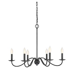 Trade Winds Lighting 6 Light Chandelier In Aged Iron