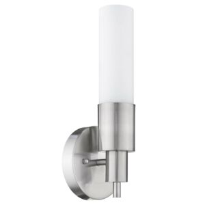 Generations 1-Light Brushed Nickel ADA Wall Sconce With Frosted Opal Shade