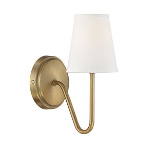 Trade Winds Madison 11 Inch Wall Sconce in Natural Brass