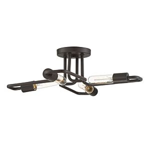 Trade Winds Angles 4 Light Semi Flush Mount Ceiling Light in Oil Rubbed Bronze