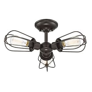 Trade Winds Andover Industrial Semi Flush Mount Ceiling Light in Oil Rubbed Bronze