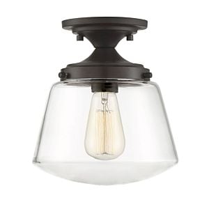 Trade Winds Frances Semi Flush Mount Ceiling Light in Oil Rubbed Bronze