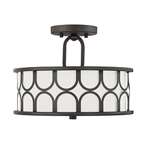 Trade Winds Courtland Semi Flush Mount Ceiling Light in Oil Rubbed Bronze