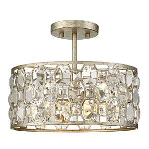 Trade Winds Lighting 2 Light Ceiling Light In Silver Gold