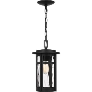 Uma 1-Light Outdoor Hanging Lantern in Matte Black