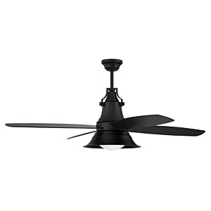 Union 1-Light 52" Ceiling Fan in Flat Black