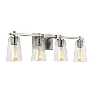 Mercer 4 Light Bathroom Vanity Light in Satin Nickel by Sean Lavin