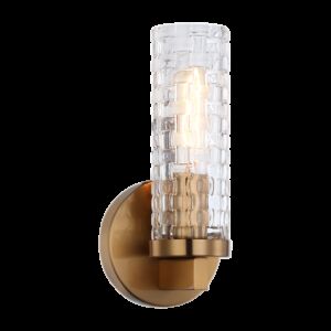 Weaver 1-Light Wall Sconce in Aged Gold Brass