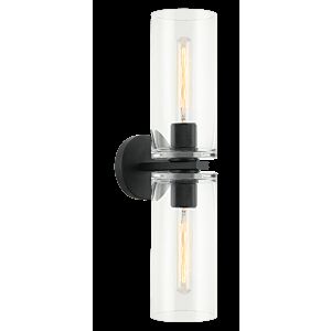 Lincoln 2-Light Wall Sconce in Matte Black