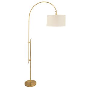House of Troy Windsor 84 Inch Floor Lamp in Antique Brass