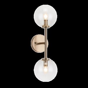 Matteo Novo 2 Light Wall Sconce In Aged Gold Brass