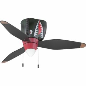 Craftmade 48" WarPlanes Flush Mount Ceiling Fan in WarPlanes Tiger Shark