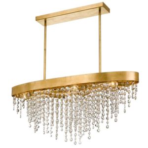 Crystorama Windham 8 Light 14 Inch Transitional Chandelier in Antique Gold with Clear Hand Cut Crystals