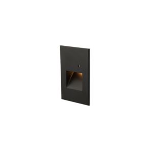 WAC Step Light With Photocell 3000K Wall Sconce in Black on Aluminum