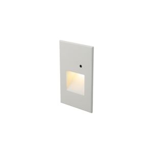 WAC Step Light With Photocell 3000K Wall Sconce in White on Aluminum