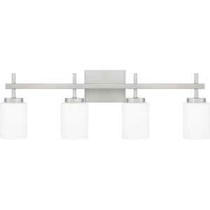 Wilburn 4-Light LED Bathroom Vanity Light in Brushed Nickel