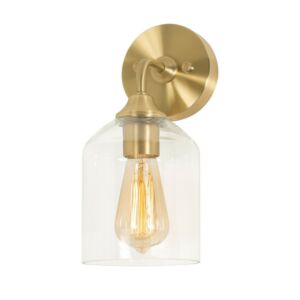 William 1-Light Wall Sconce in Satin Brass