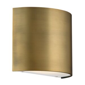 Pocket 1-Light LED Wall Sconce in Aged Brass