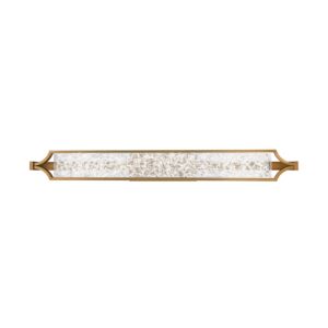 Emblem 1-Light LED Bathroom Vanity Light in Aged Brass