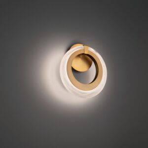 Serenity 1-Light LED Wall Sconce in Aged Brass