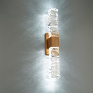 Juliet 2-Light LED Bathroom Vanity Light in Aged Brass