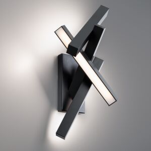 Chaos 3-Light LED Outdoor Wall Sconce in Black