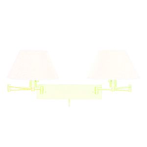 House of Troy Double Swing Arm Wall Lamp Satin Brass