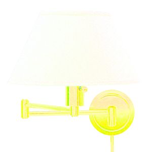 House of Troy Swing Arm Wall Lamp in Polished Brass Finish