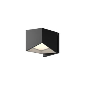 Cubix LED Wall Sconce in Black with White