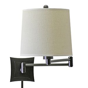 Swing-Arm Wall Lamp Oil Rubbed Bronze with Linen Hardback Shade