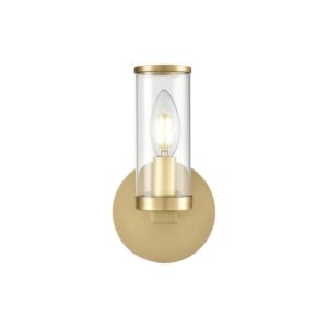 Alora Revolve Wall Sconce tural Brassand Clear Glass