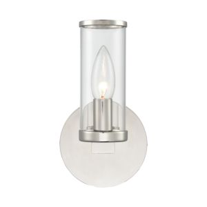Alora Revolve Wall Sconce in Polished Nickel And Clear Glass