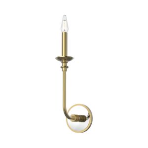 Peabody 1-Light Bathroom Vanity Light in Vintage Brass