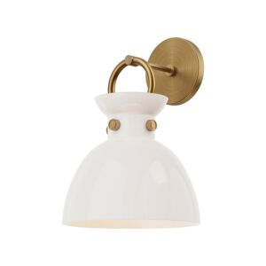Waldo 1-Light Wall Sconce in Aged Gold