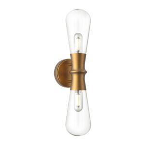 Marcel 2-Light Wall Sconce in Aged Gold