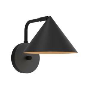 Remy 1-Light Wall Sconce in Matte Black